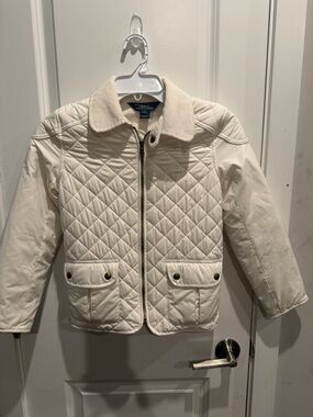 Polo by Ralph Lauren Girls' Cream Quilted Jacket Size 8-10